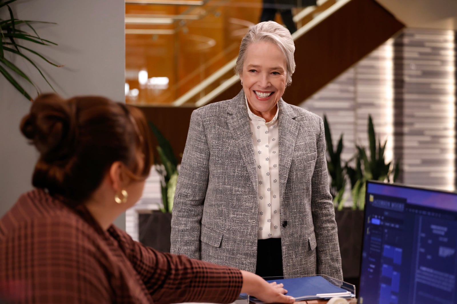 This image released by CBS shows Kathy Bates in a scene from "Matlock." (Sonja Flemming/CBS via AP)