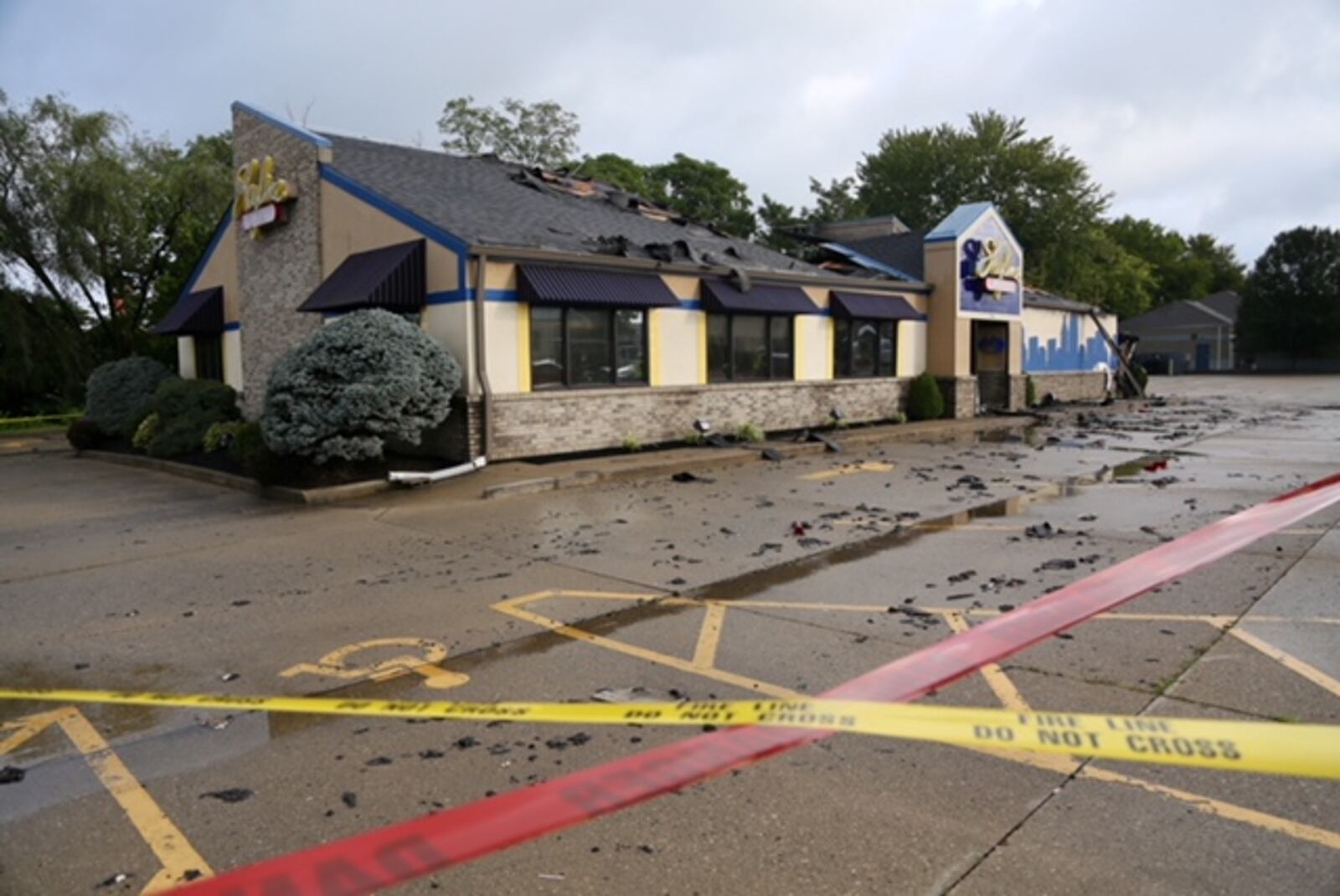 A massive fire destroyed a Skyline Chili on Hicks Boulevard in Fairfield Wednesday morning.