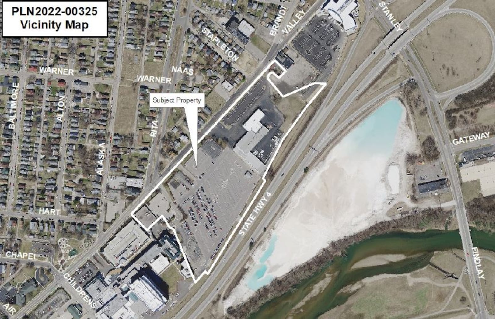 A map showing the site of Dayton Children's proposed new behavioral health center. CONTRIBUTED