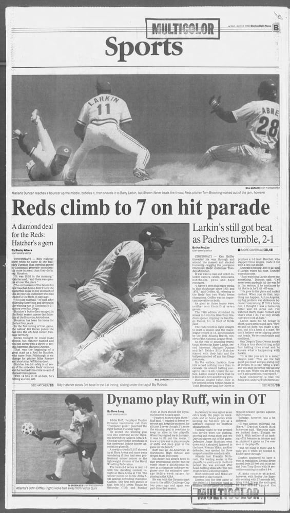 Reds Opening Day pages