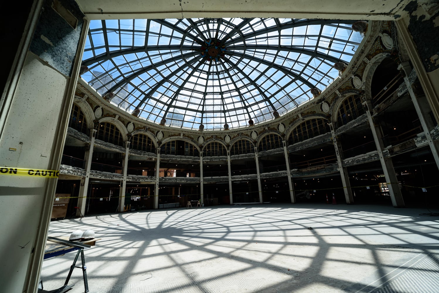 Photos of Dayton Arcade construction progress summer 2020