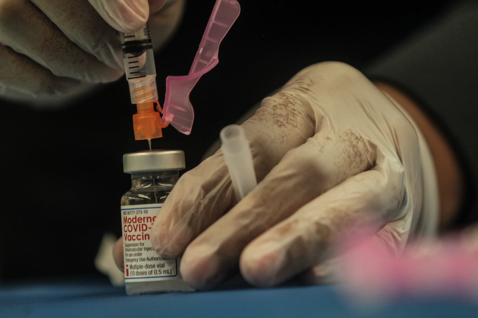 The COVID-19 vaccine arrived in Dayton Dec. 22, 2020 at Miami Valley Hospital. Doctors and nurses were the first to receive the vaccine. JIM NOELKER/STAFF