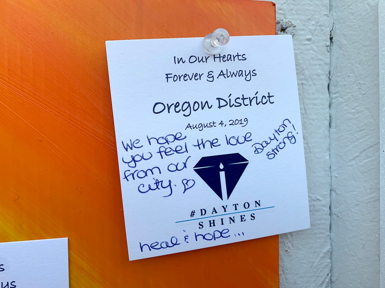 PHOTOS: Messages of heartbreak and hope cover the Tree of Life memorial honoring those killed in the Oregon District mass shooting