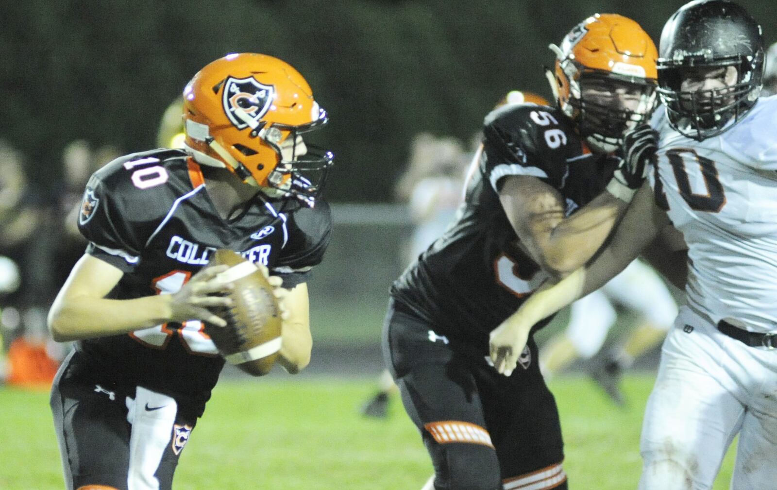 Coldwater QB Jake Hemmelgarn. Coldwater defeated visiting Minster 31-20 in a Week 4 high school football game on Friday, Sept. 14, 2018. MARC PENDLETON / STAFF