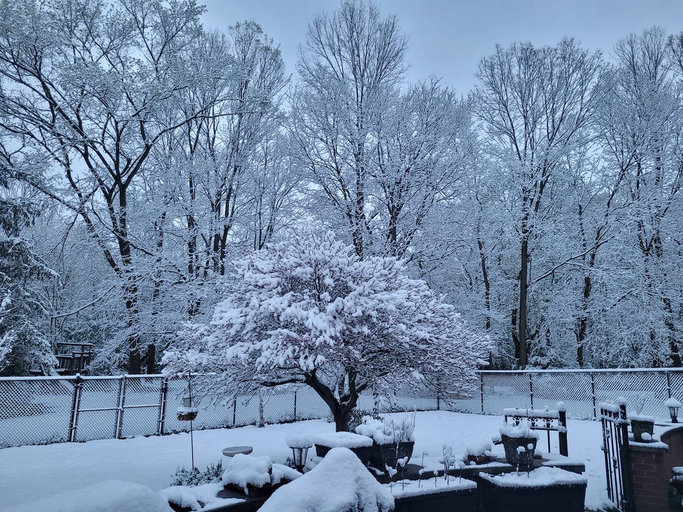 PHOTOS: Snowfall in April in the Miami Valley