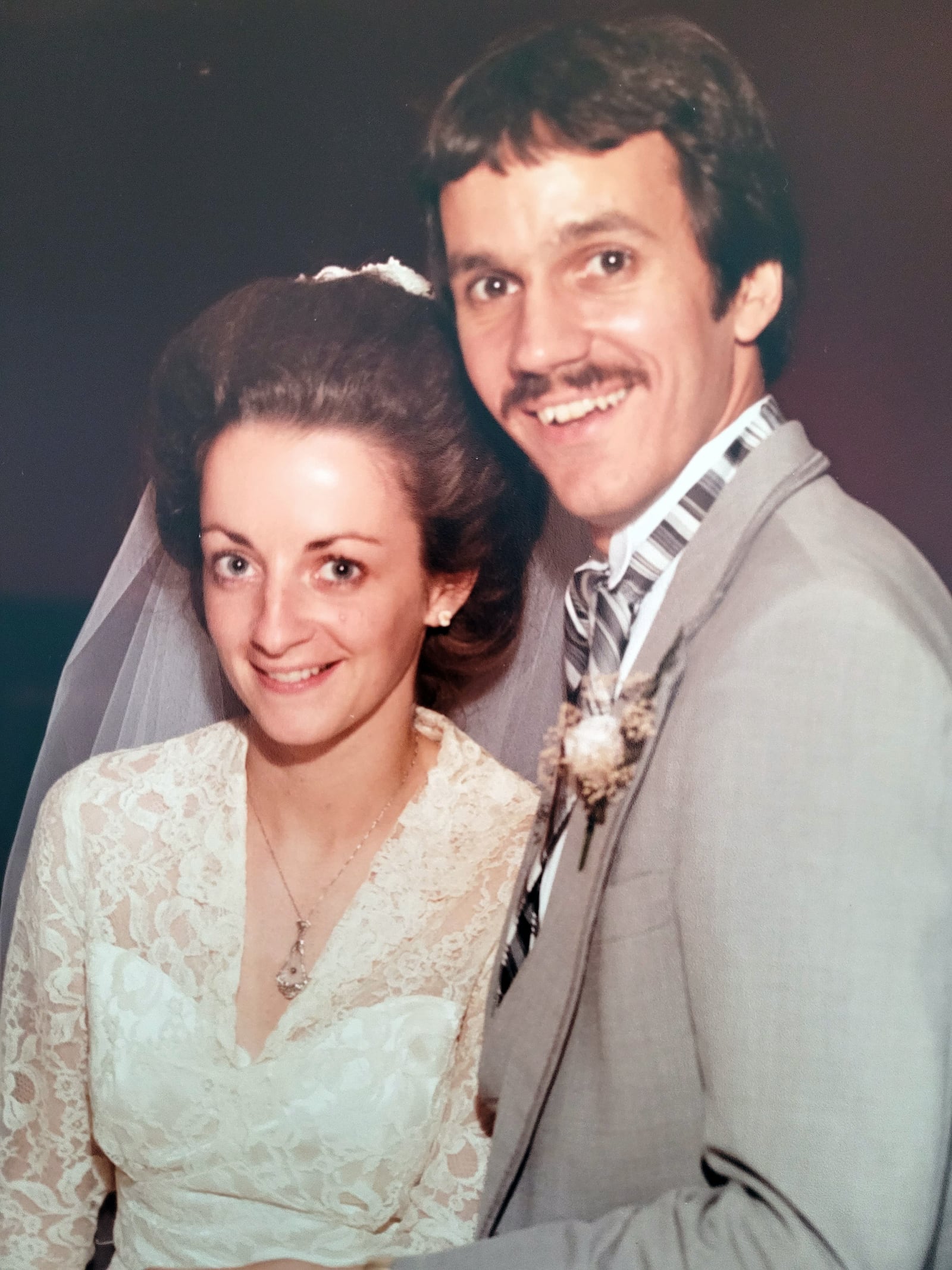 Rose (L) and Dean Waggenspack on their wedding day in August of 1983