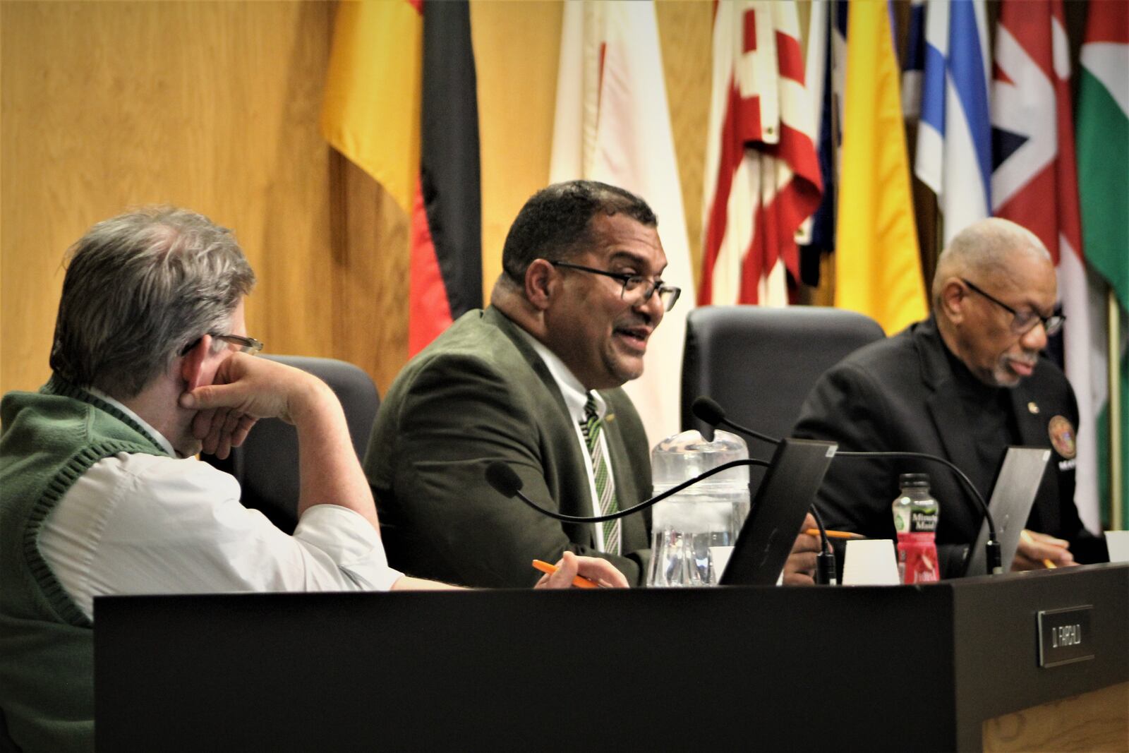 Dayton City Commissioner Chris Shaw talks about a new proposed Inclusive Business Recovery Opportunity Center during a city commission meeting on Wednesday, May 3, 2023. CORNELIUS FROLIK / STAFF