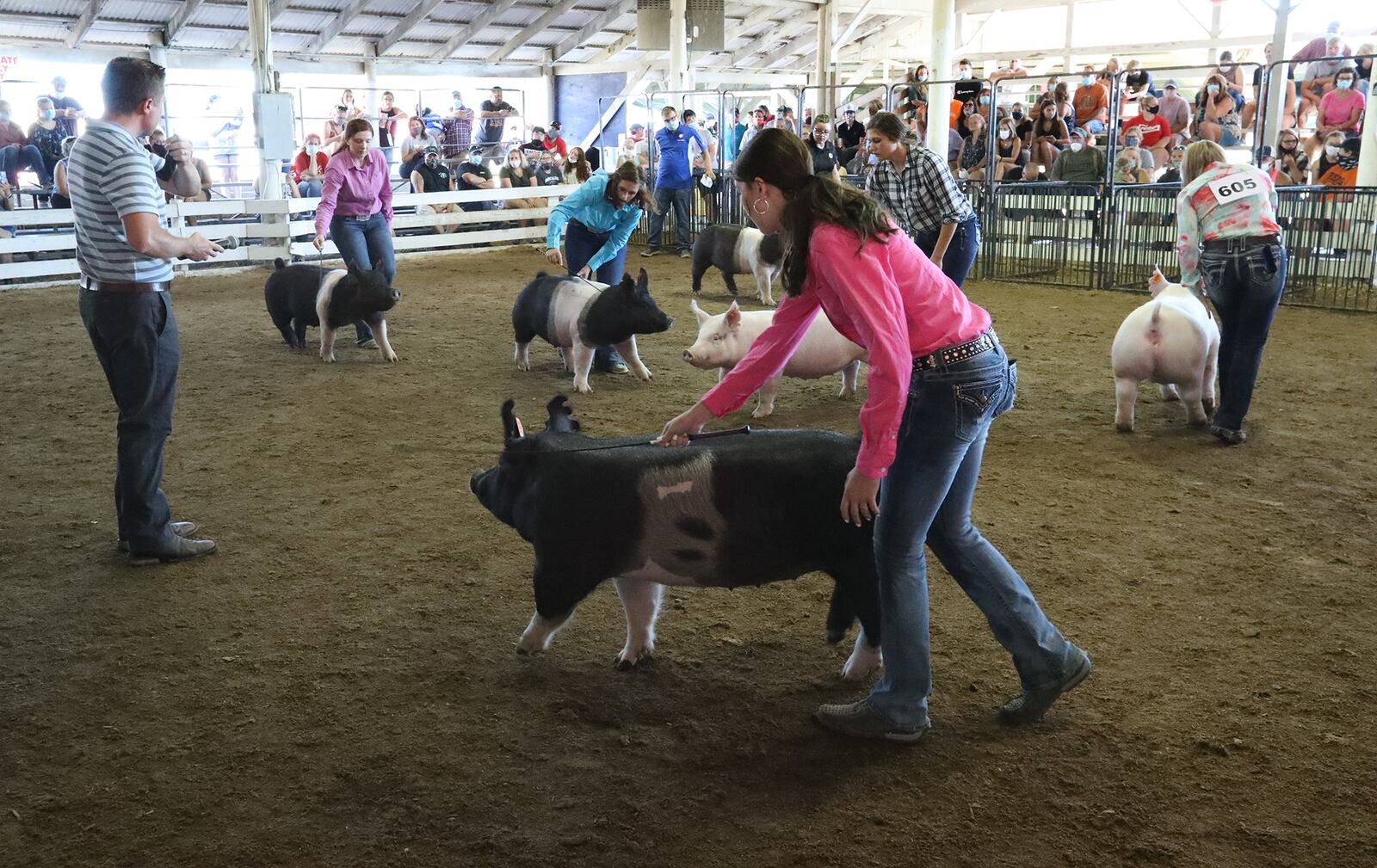 Competitors show their pigs at the 2020 Clark County Fair. Preparing to show animals through 4-H helps youth develop a variety of skills. BILL LACKEY/STAFF