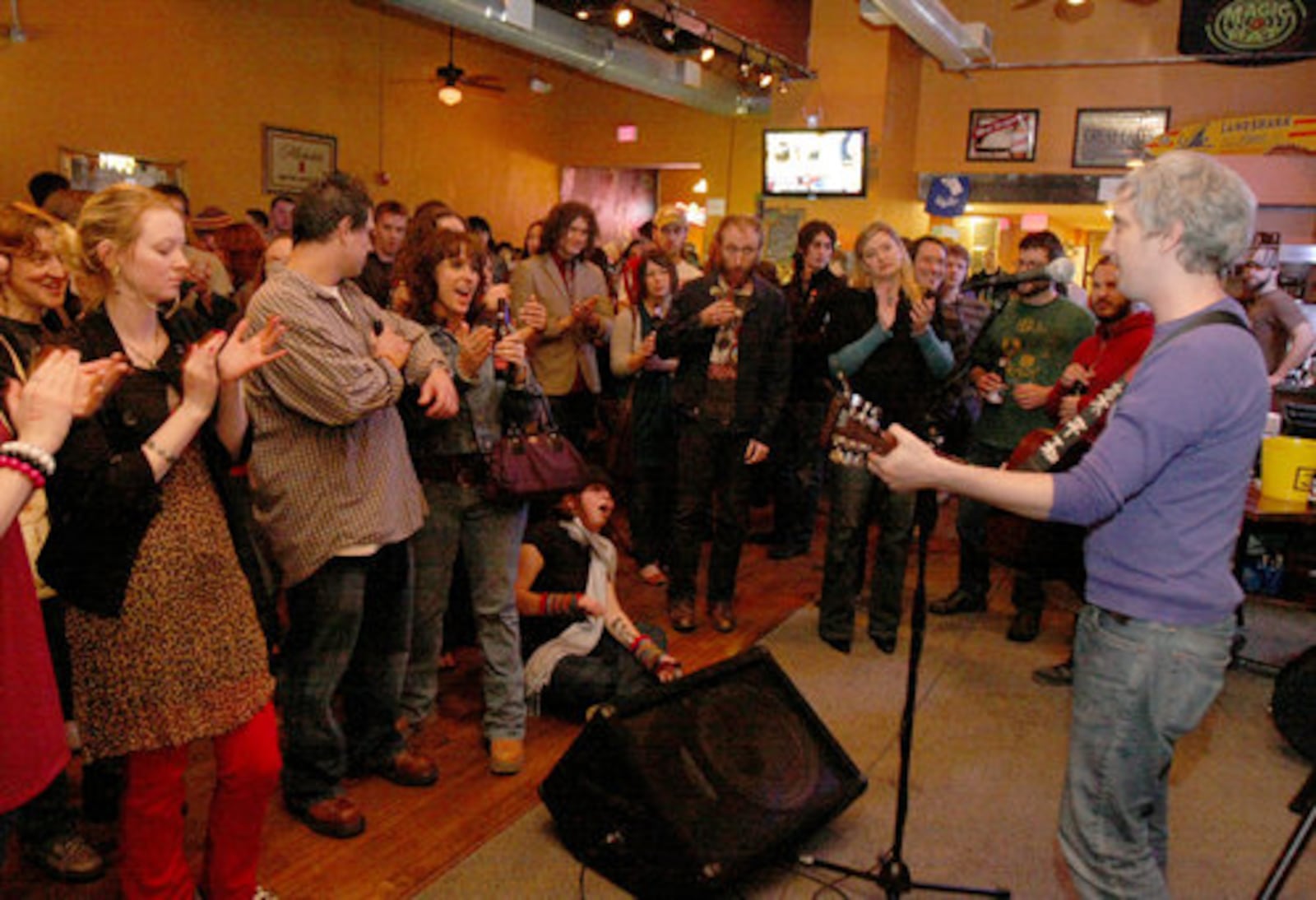 Mascot performs at Blind Bob's in the Oregon District for HoliDayton 2008 Saturday, December 27, 2008. Ten acts were scheduled to perform during the show.