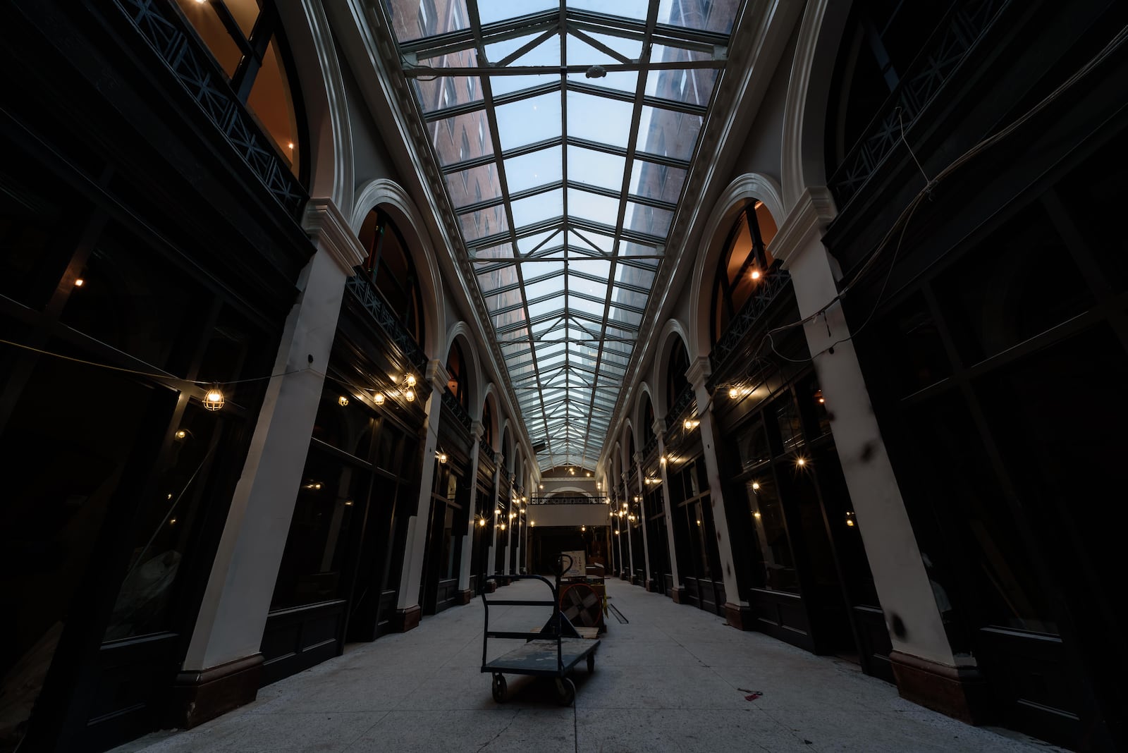 Here’s a January 2025 look at construction progress of the Dayton Arcade’s North Arcade in downtown Dayton. The North Arcade includes the Third Street and Gibbons Buildings, a second phase of development that will include a marketplace retail environment and a 93-room Hilton Garden Inn, projected to open in the first quarter of this year. TOM GILLIAM / CONTRIBUTING PHOTOGRAPHER