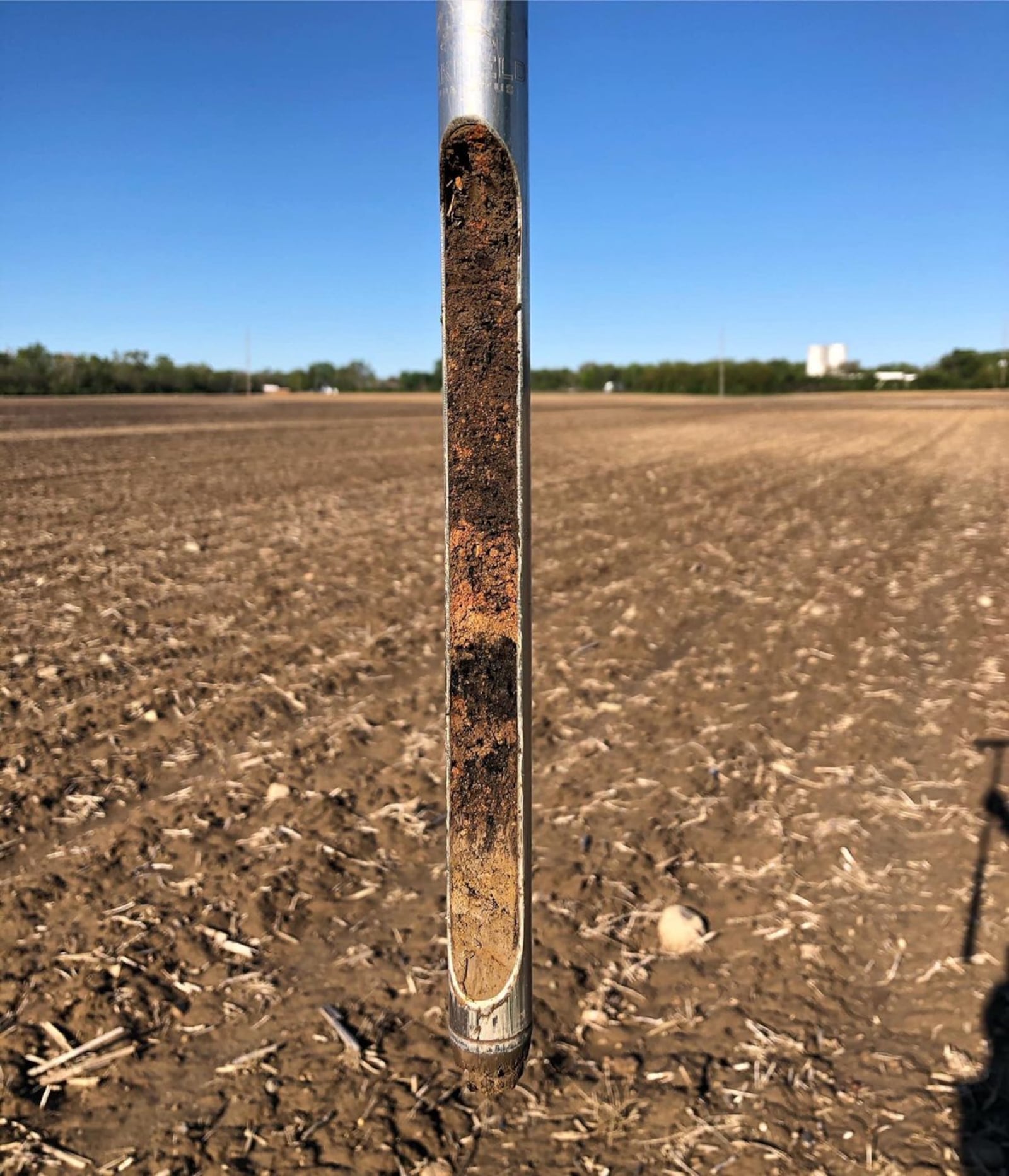 A soil sample taken at the proposed project area near the intersection of Little Richmond and Olive roads. CONTRIBUTED