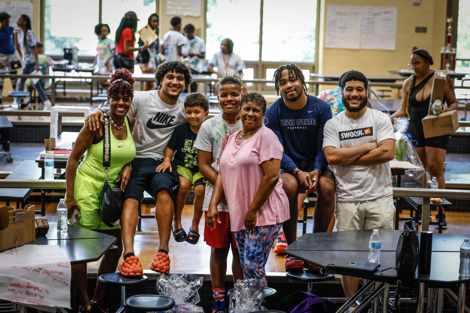 Four generations of the Wilcox family came to the last day of STEM Camp to cheer on McKinley Wilcox, who participated in the program at Weisenborn Junior High School. JIM NOELKER/STAFF