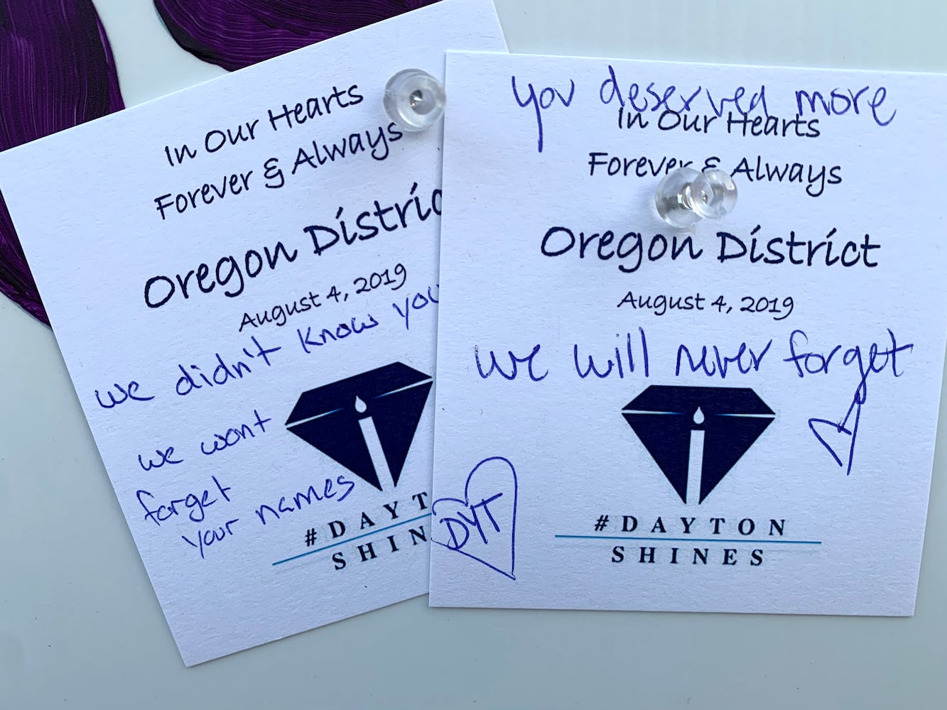 PHOTOS: Messages of heartbreak and hope cover the Tree of Life memorial honoring those killed in the Oregon District mass shooting