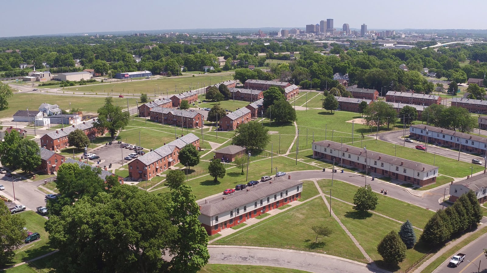 DeSoto Bass Courts public housing along Germantown Street in West Dayton. DeSoto Bass is the largest and oldest public housing development in Dayton. TY GREENLEES / STAFF