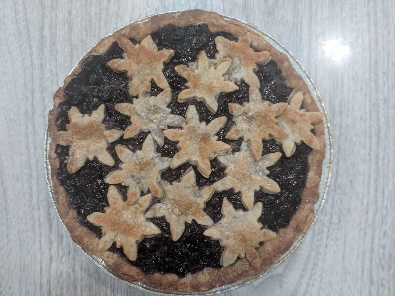 Berry pie with snowflake cutouts from Partial to Pie. CONTRIBUTED