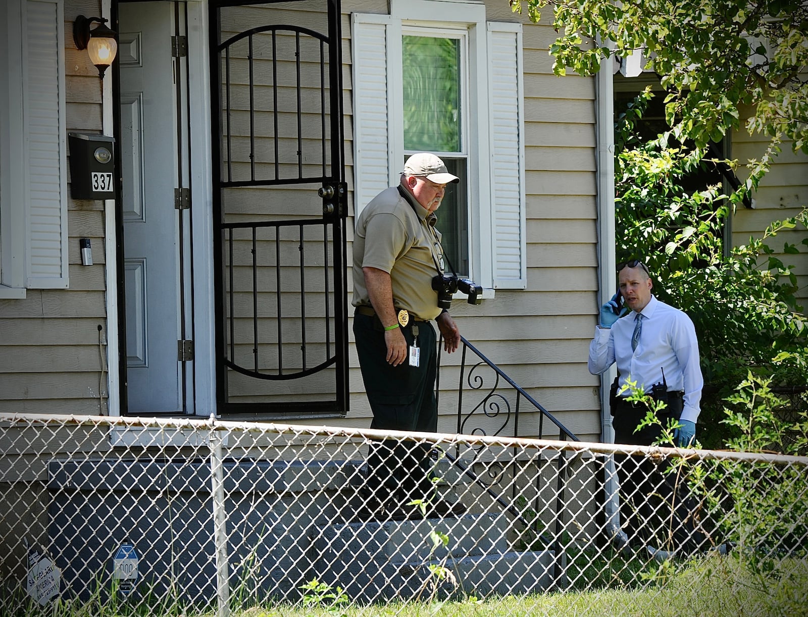 The bodies of a woman and girl were found Thursday, June 23, 2022, inside a house in the 300 block of Burleigh Avenue in Dayton. MARSHALL GORBY/STAFF