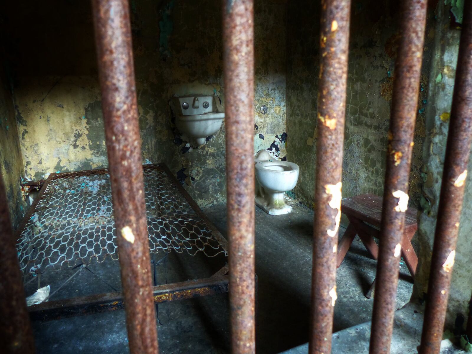 Visitors can get a glimpse of life behind bars in the West Tower at the Ohio State Reformatory Historic Site. CONNIE POST/STAFF