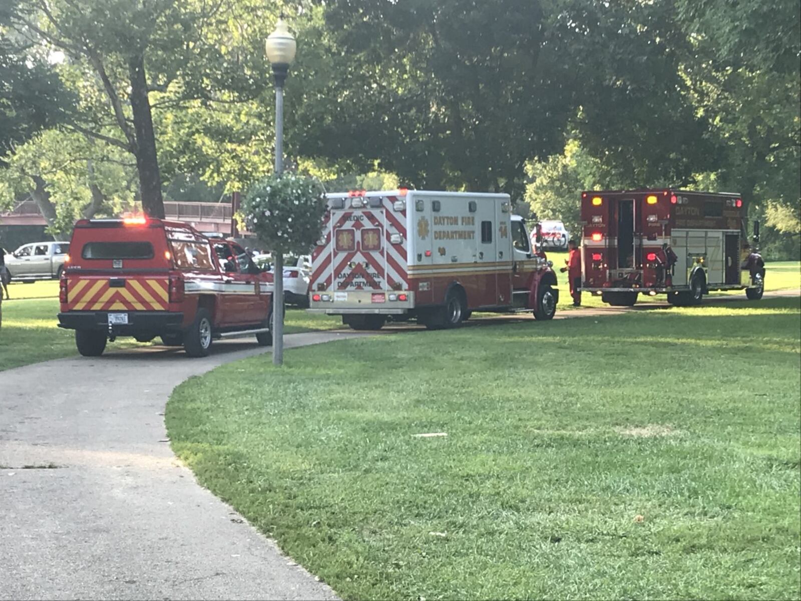 Dayton Fire Department and Rescue on scene