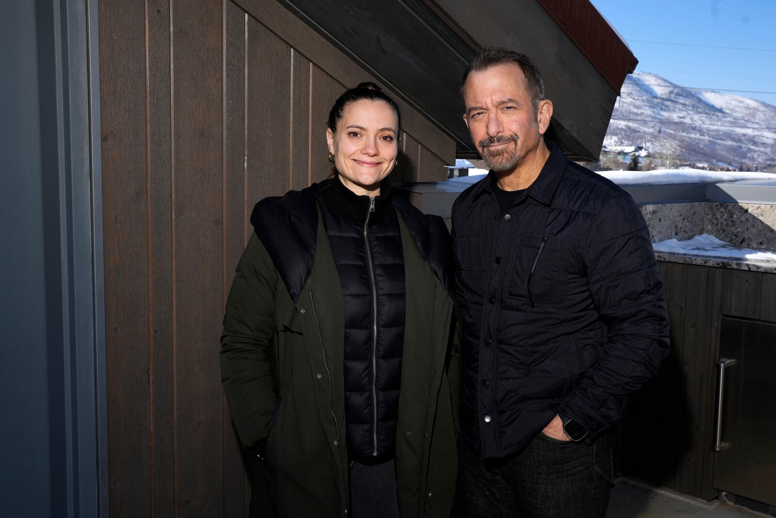 Directors Charlotte Kaufman, left, and Andrew Jarecki pose for a portrait to promote the film "The Alabama Solution" during the Sundance Film Festival on Monday, Jan. 27, 2025, in Park City, Utah. (Photo by Charles Sykes/Invision/AP)