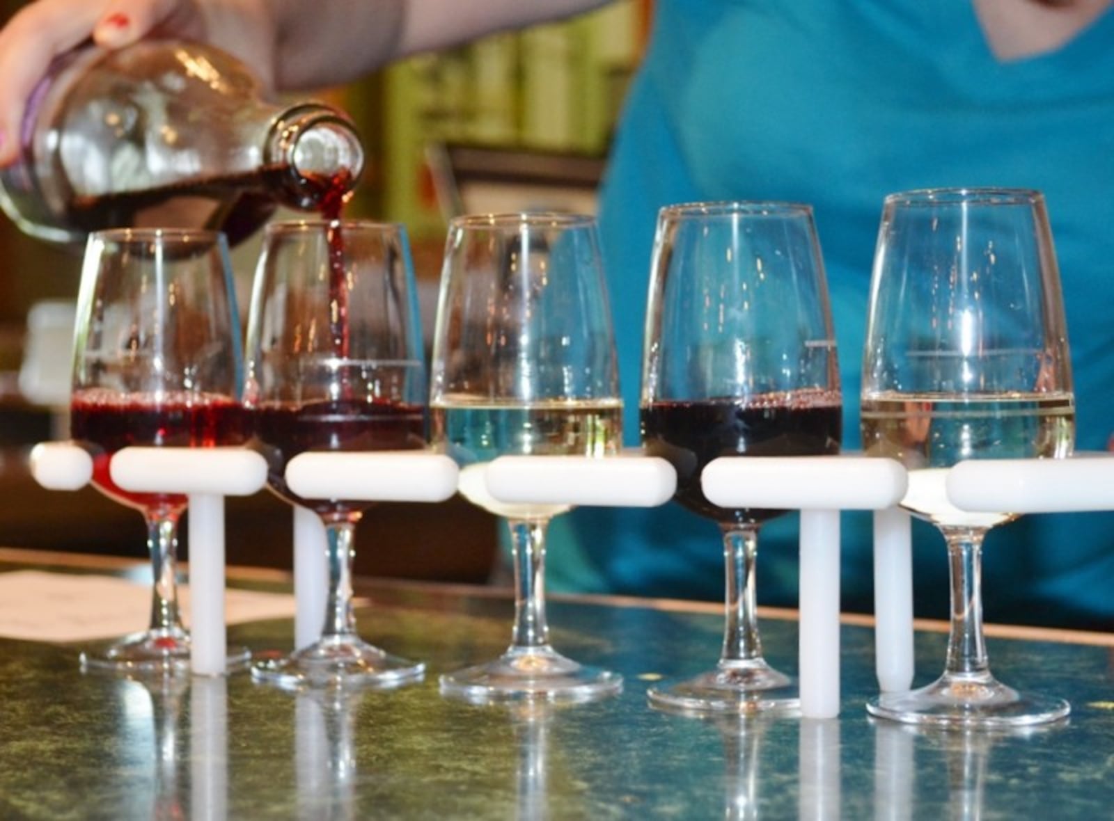 A wine-tasting board at the Winery at Versailles. FILE