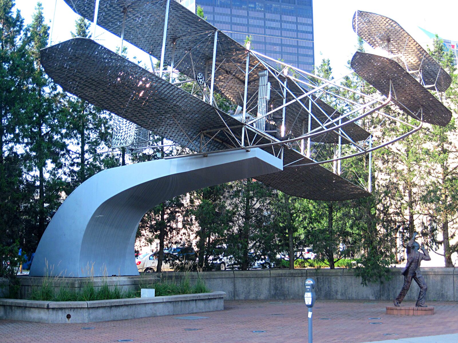 The Wright Flyer from 1905 is the model the Wright Brothers supposedly learned to fly in, and our travel hasn't been the same since. Dayton owes a lot to the Wright Brothers, so take a moment to appreciate their ingenuity when you see this full-scale sculpture while strolling down East Monument Avenue. Find more information on the Dayton Inventors River Walk at metroparks.org. VIVIENNE MACHI / STAFF