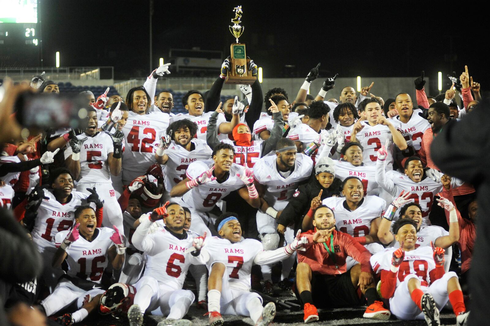 Trotwood-Madison defeated Dresden Tri-Valley 27-19 to win a D-III state football title at Canton on Sat., Dec. 2, 2017. MARC PENDLETON / STAFF