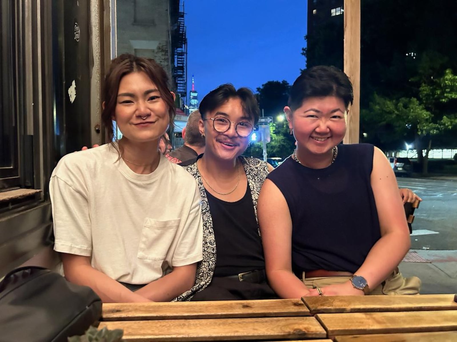 Left to right: Haruna Lee (Isabel), Wright State University graduate Ni-Ni (Harriet) and Sagan Chen (Matt) comprise the cast of off-Broadway's "Isabel." CONTRIBUTED