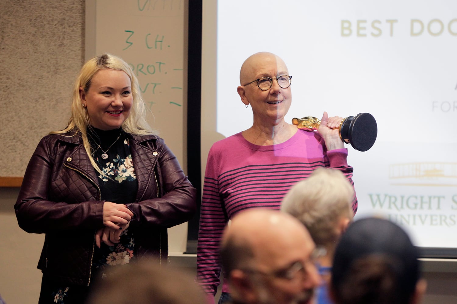 PHOTOS: Oscars in tow, Academy Award winners Julia Reichert and Steven Bognar return to Wright State University