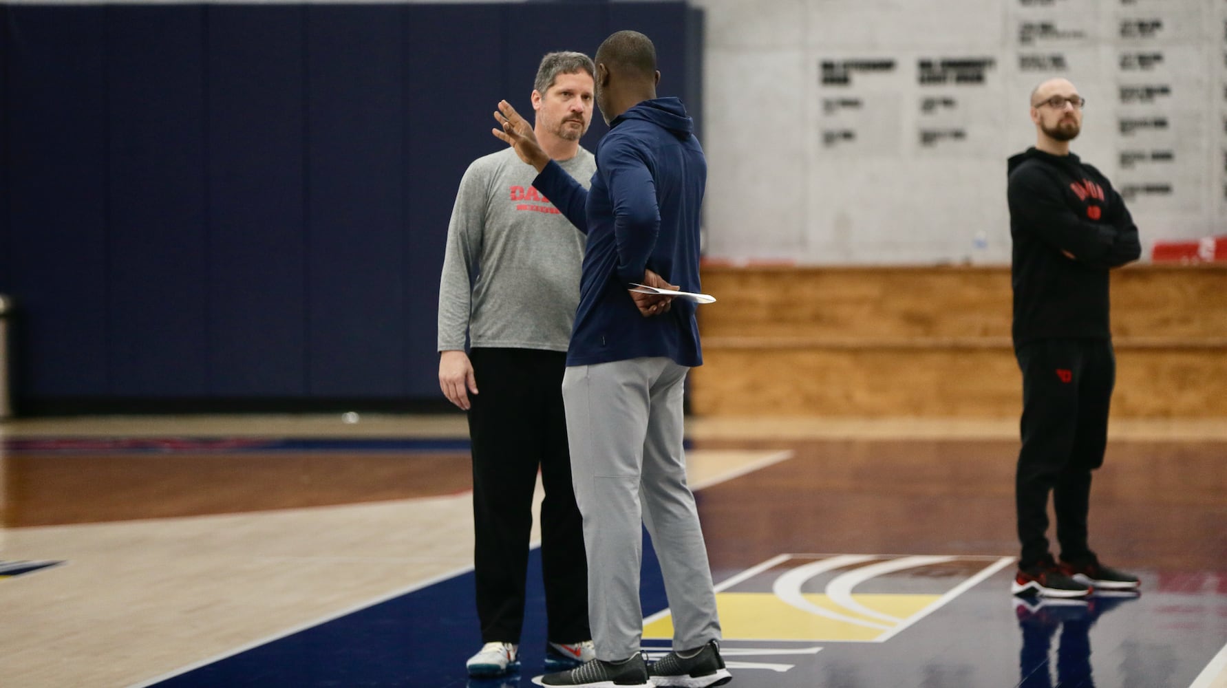 Dayton Flyers practice in Washington