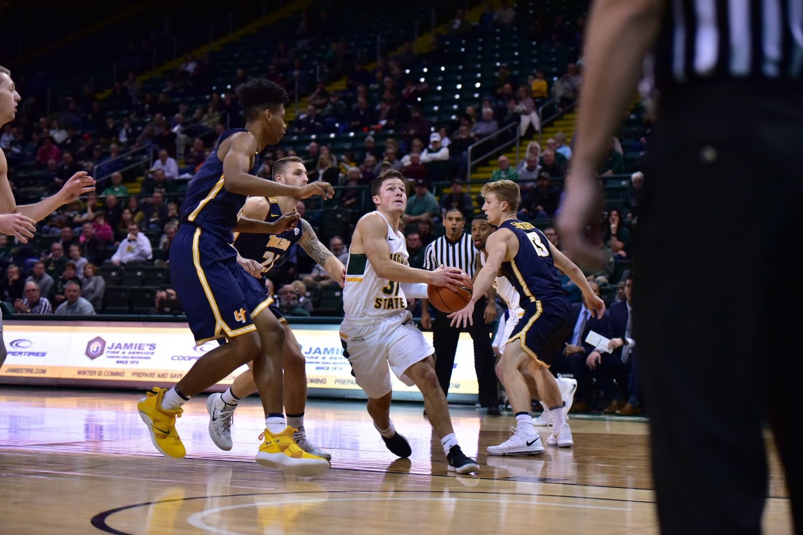 Wright State point guard Cole Gentry scored a career-high 30 points Wednesday in the Raiders’ win over Toledo at the Nutter Center. Joseph Craven/CONTRIBUTED