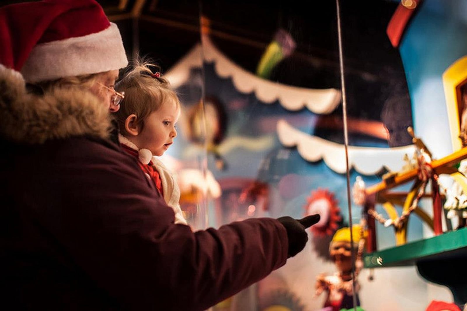 Animated elves and furry woodland creatures are just a few of the festive scenes in the Rike’s department store holiday window displays in the Schuster Center’s Wintergarden Wonderland. CONTRIBUTED