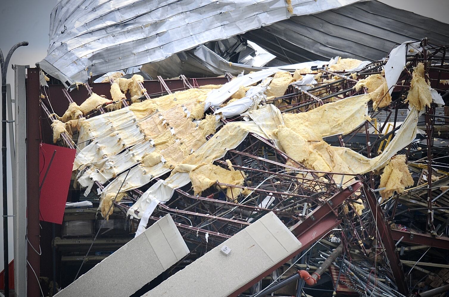 Storm damage caused by tornadoes