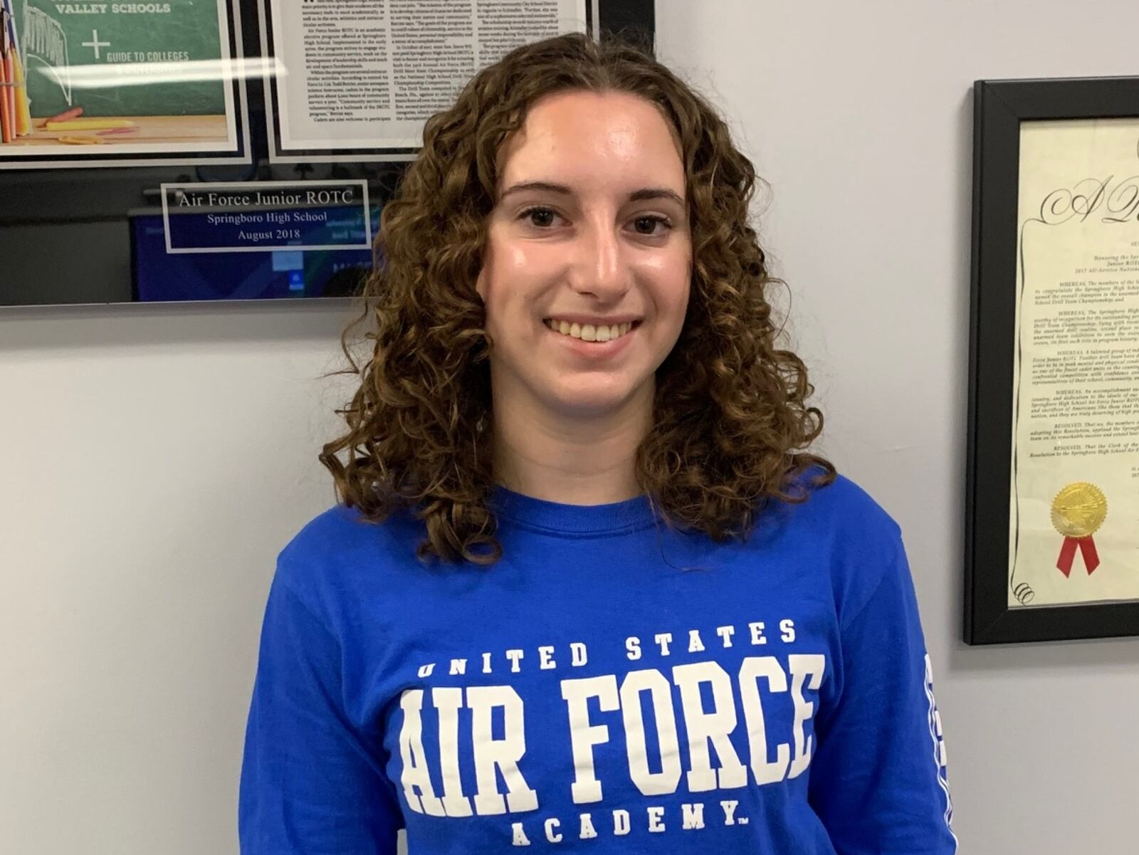 Gabriella Lawrence, an Springboro High School JROTC Cadet. Courtesy of Springboro High School.