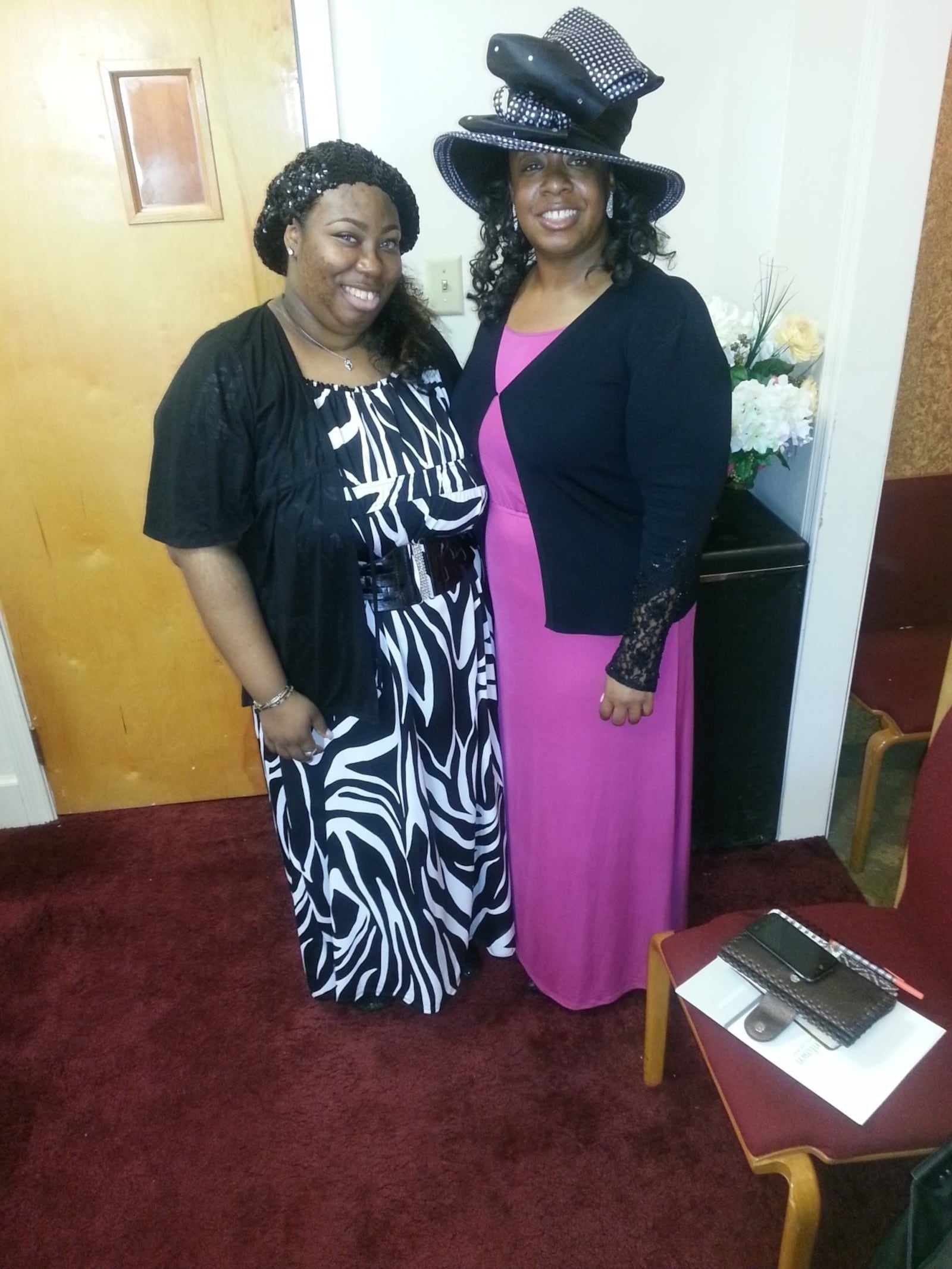 Sharon Starks, left, before losing weight, with her cousin Hattie Pounds. CONTRIBUTED