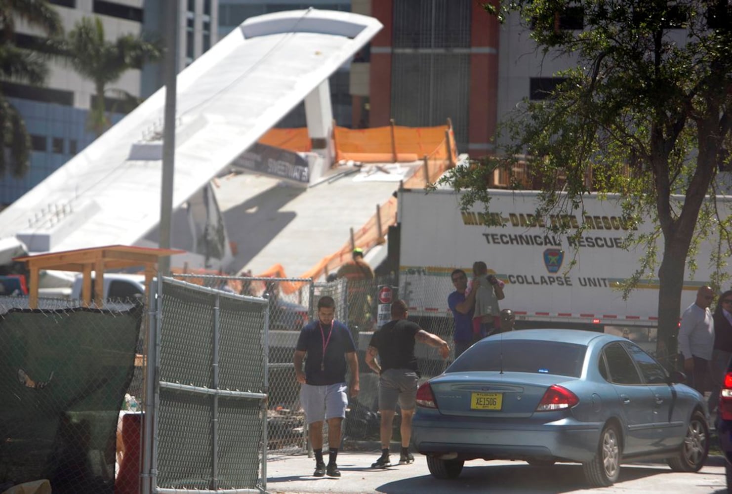 Photos: FIU pedestrian bridge collapses in Miami