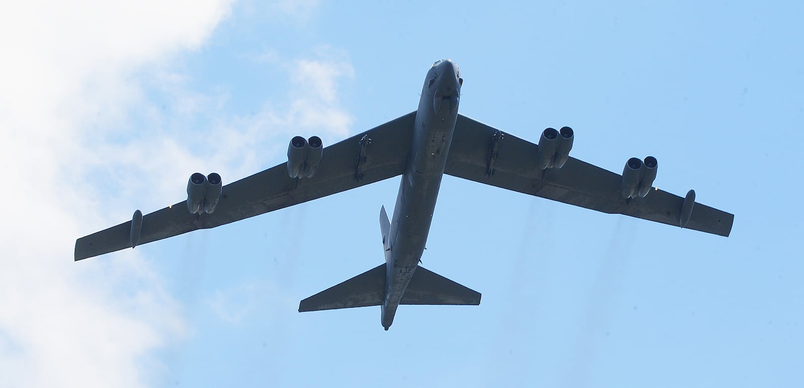 The National Museum of the United States Air Force hosted  a B-52 Fly-Over, Friday Aug. 19, 2022. MARSHALL GORBY\STAFF