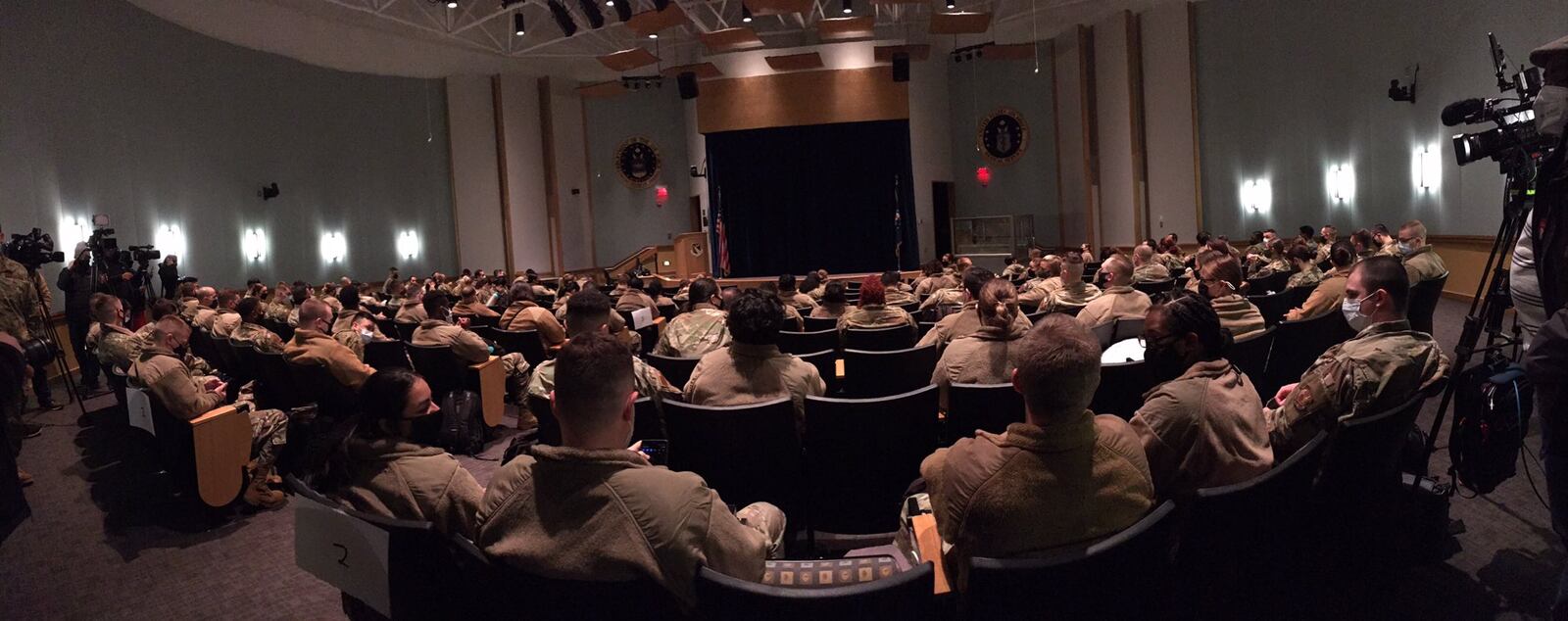 About 120 Wright-Patterson Air Force Base Airmen are being deployed to a coronavirus mass vaccination clinic in Detroit on Friday, March 19, 2021. STAFF / BONNIE MEIBERS