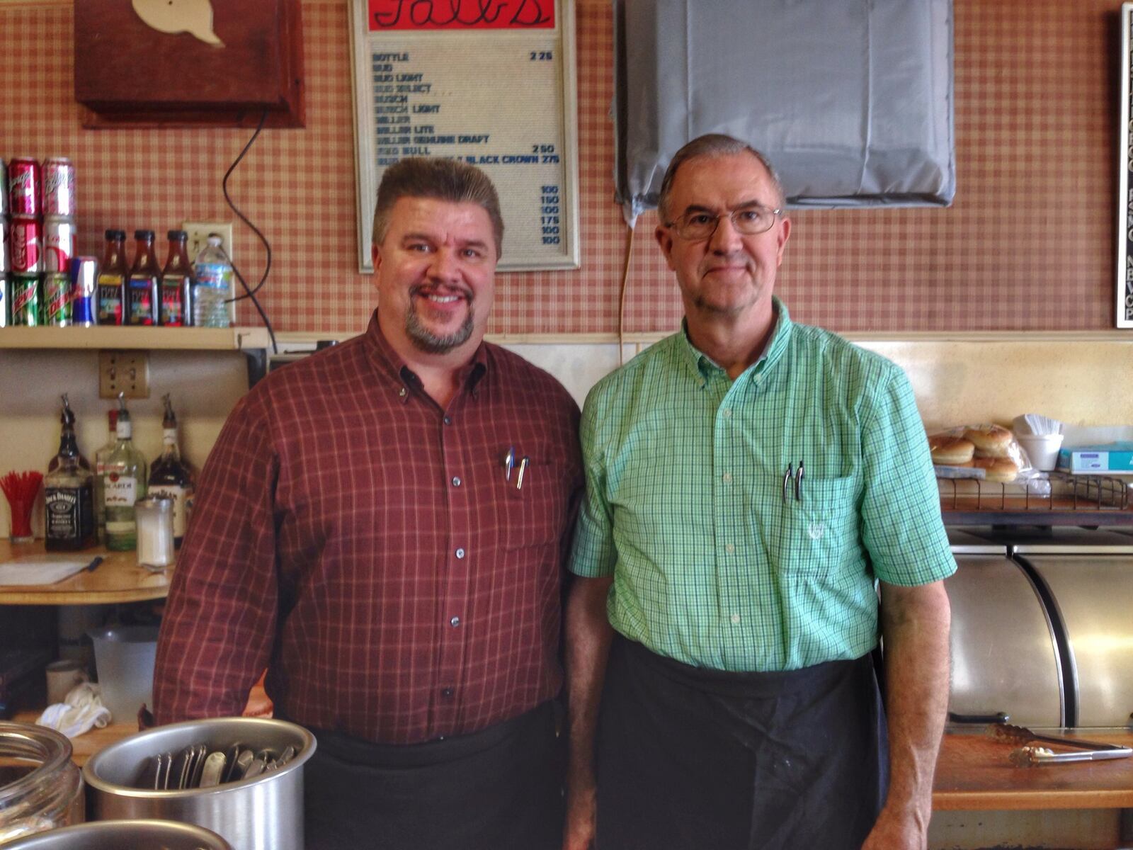 Dwayne (left) and Joe Falb are the third-generation owners of Falb’s Restaurant, which has been around in Old North Dayton since 1920. CONNIE POST/STAFF