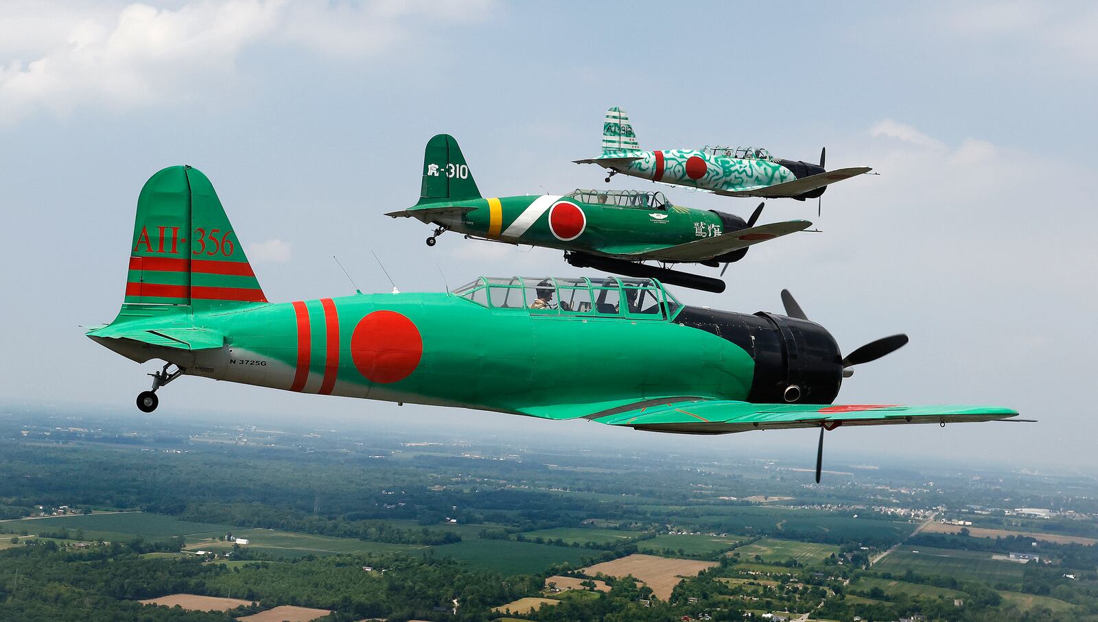 The flight team Tora Tora Tora, a frequent Dayton Air Show participant, flies Friday June 21, 2024 in preparation for the 50th Air Show, which is June 22-23. MARSHALL GORBY / STAFF