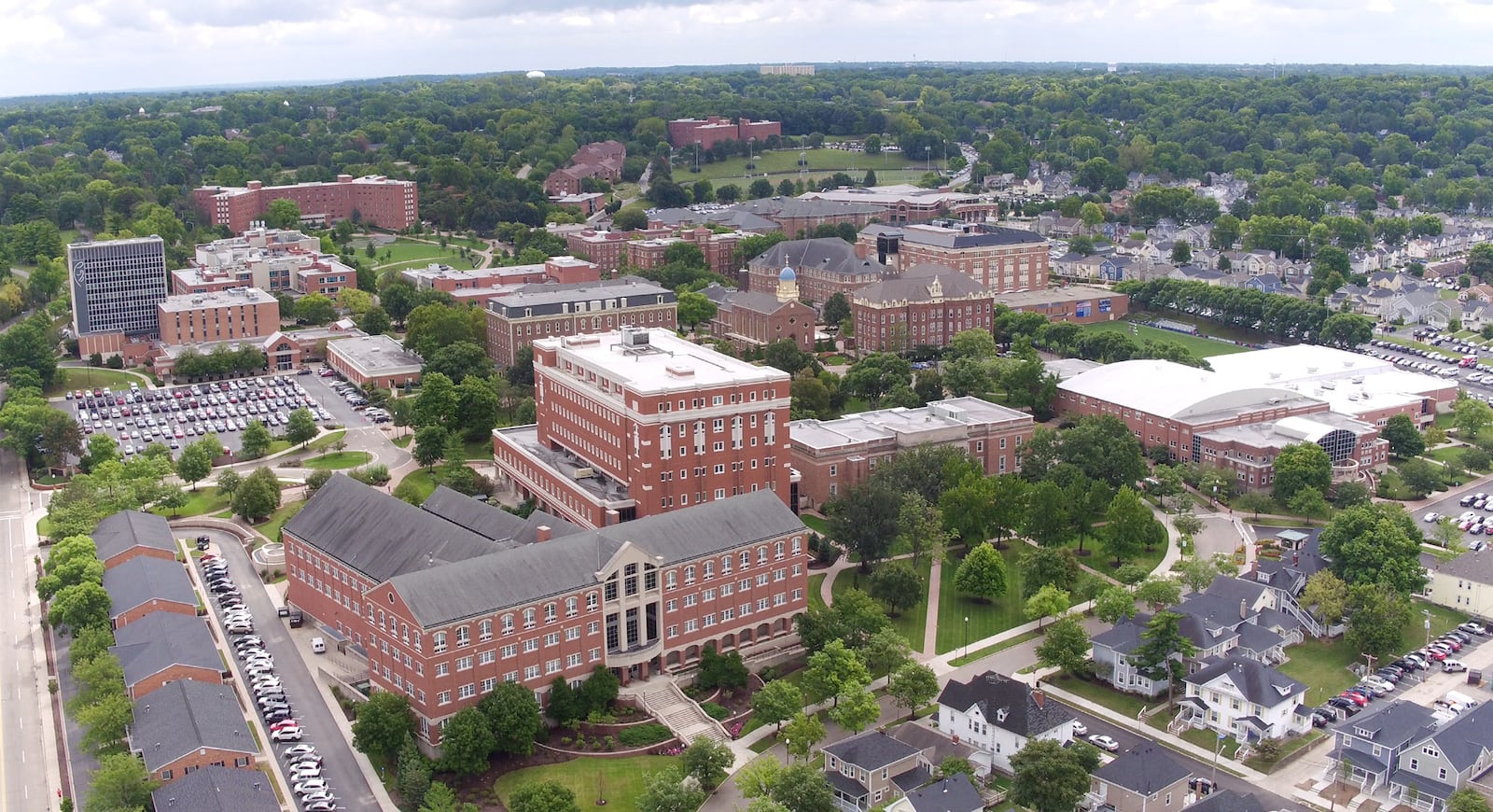 The University of Dayton campus looking southeast from the main entrance.   TY GREENLEES / STAFF