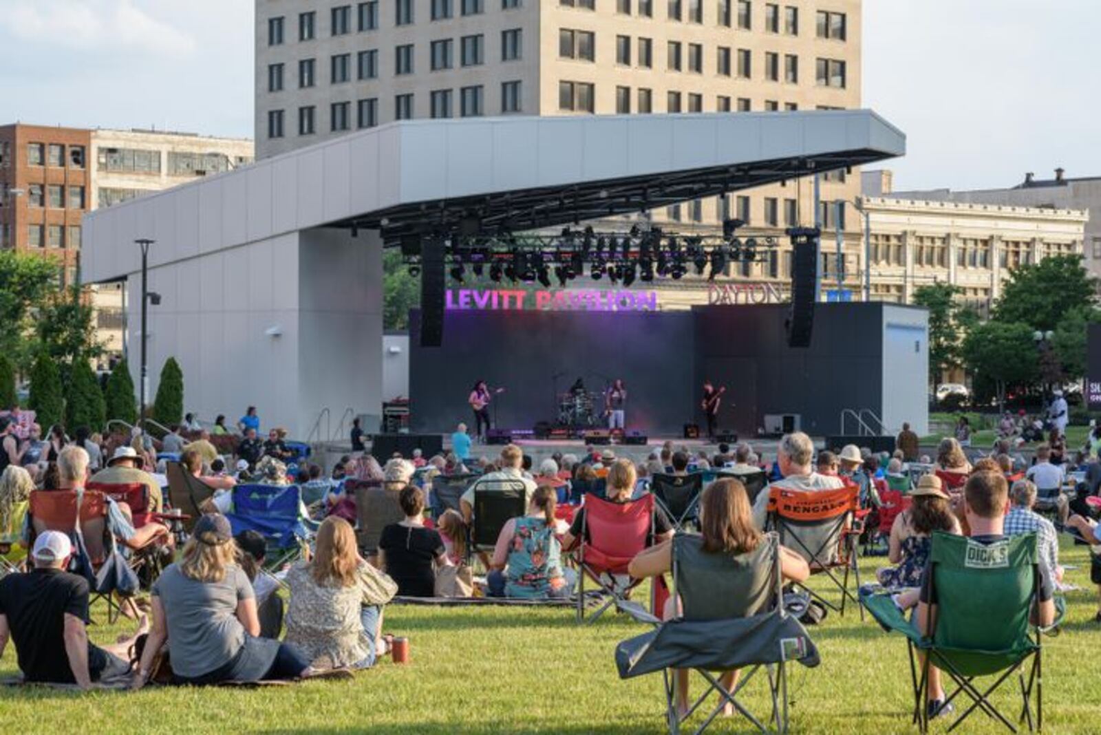 New Orleans based vocalist and trumpeter Shamarr Allen and his band The Underdawgs kicked off the 2021 Eichelberger Concert Season at Levitt Pavilion in downtown Dayton on Saturday, June 12. Aside from virtual concerts, the 2020 in person concert season was canceled due to the COVID-19 pandemic. Did we spot you there? TOM GILLIAM / CONTRIBUTING PHOTOGRAPHER