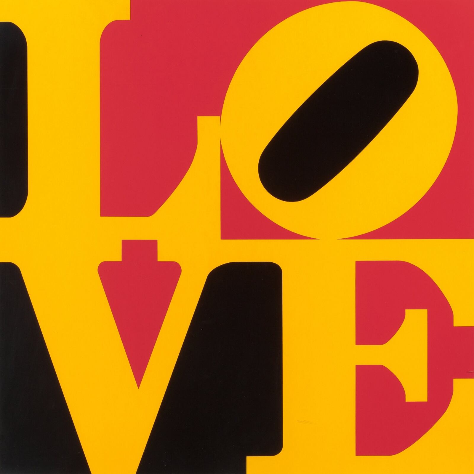 Robert Indiana, Love, 1968, Lithograph in colors on paper, edition 44/100. Collection of the Dayton Art Institute. © 2021 Morgan Art Foundation Ltd / Artists Rights Society (ARS), NY.