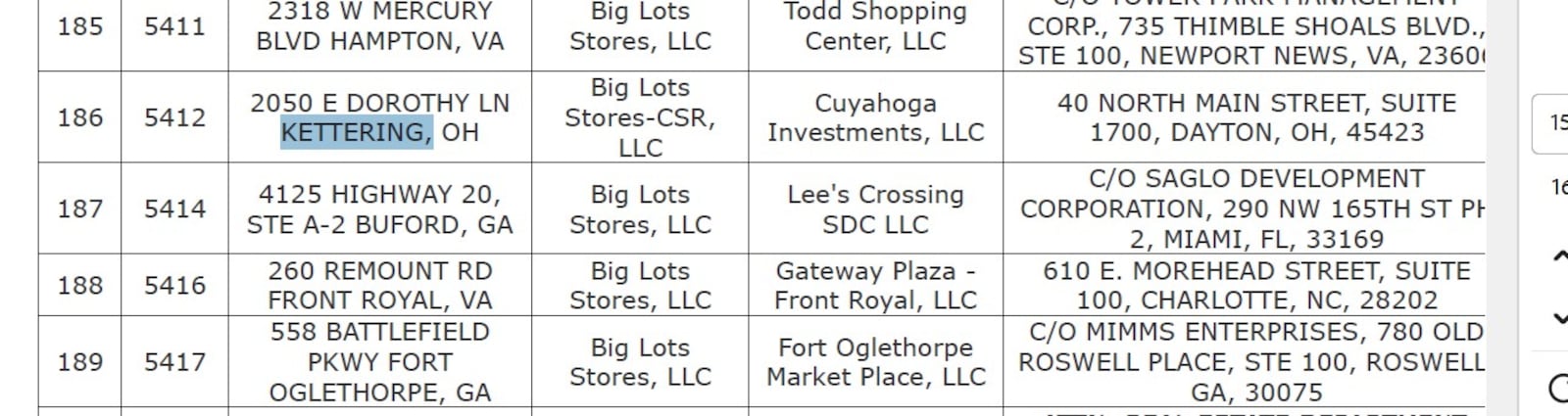 A list of assumed leases filed with a bankruptcy court recently shows the Big Lots store could be part of the company's future footprint under a new owner.