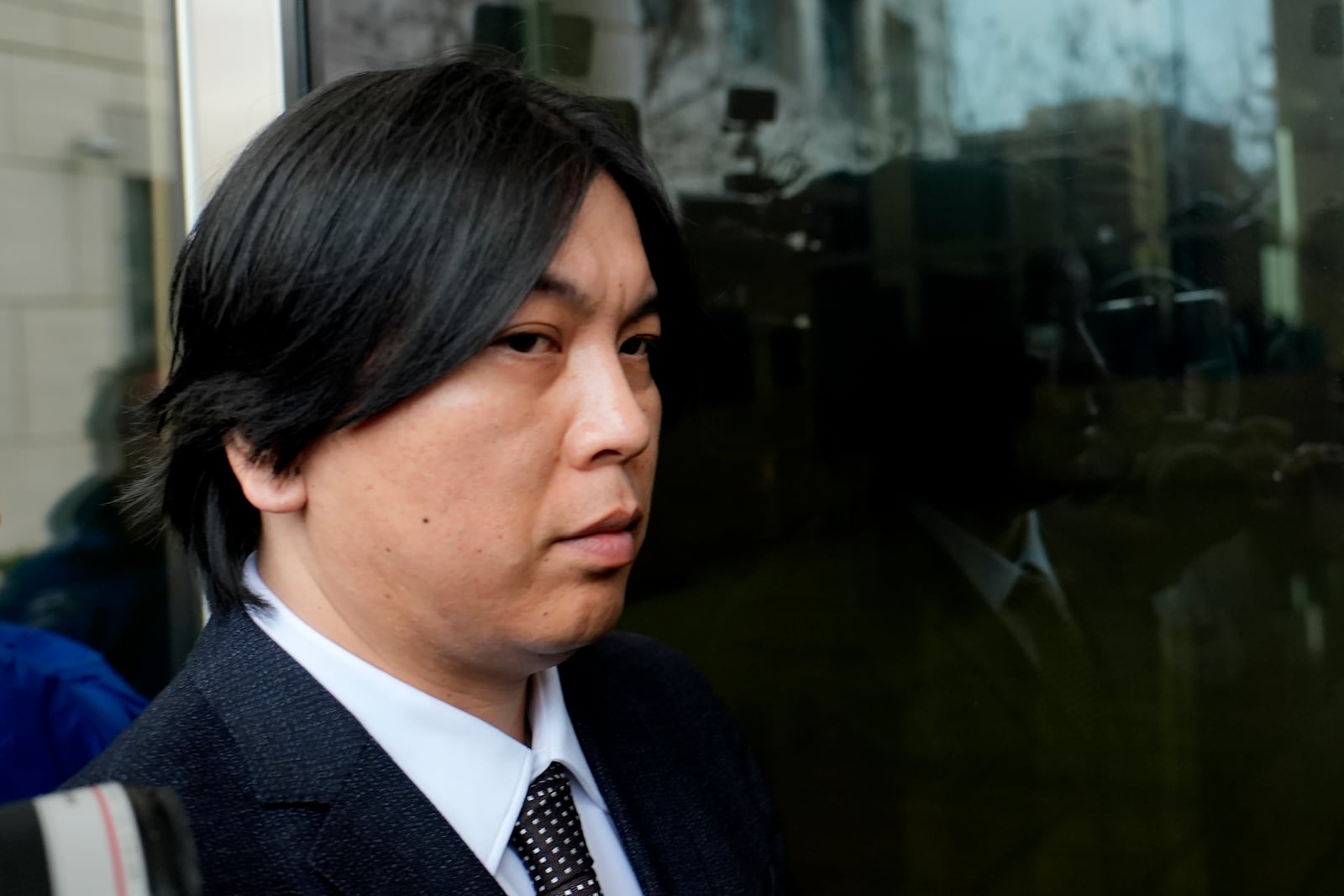 Ippei Mizuhara, former interpreter for Los Angeles Dodgers baseball star Shohei Ohtani arrives at federal court for bank and tax fraud sentencing on Thursday,, Feb. 6, 2025, in Santa Ana, Calif. (AP Photo/Damian Dovarganes)