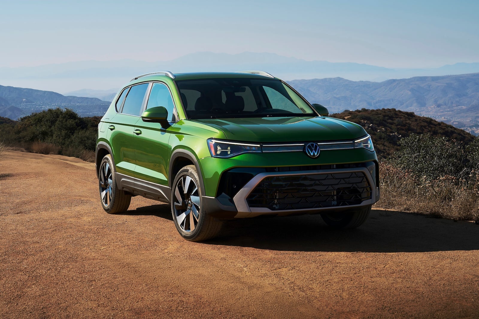 This photo provided by Volkswagen shows the 2025 Taos. The Taos packs plenty of modern tech and safety features into a tidy package. (Courtesy of Volkswagen of America via AP)