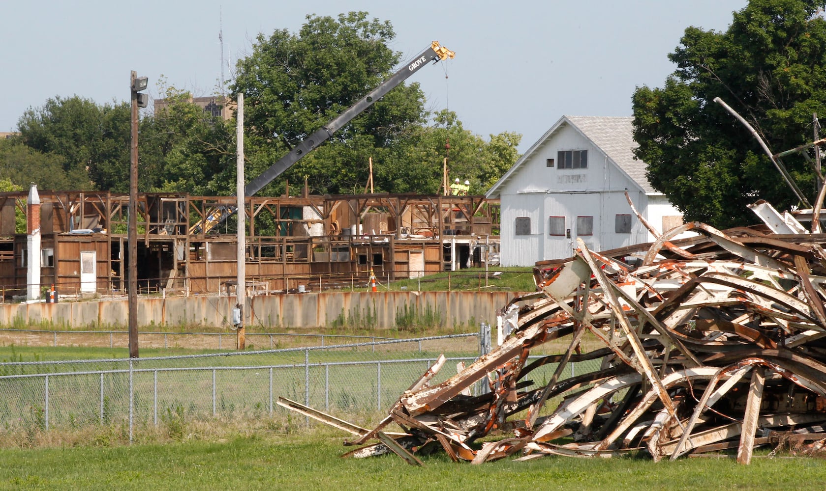 PHOTOS: Buildings demolished at old Montgomery County Fairgrounds