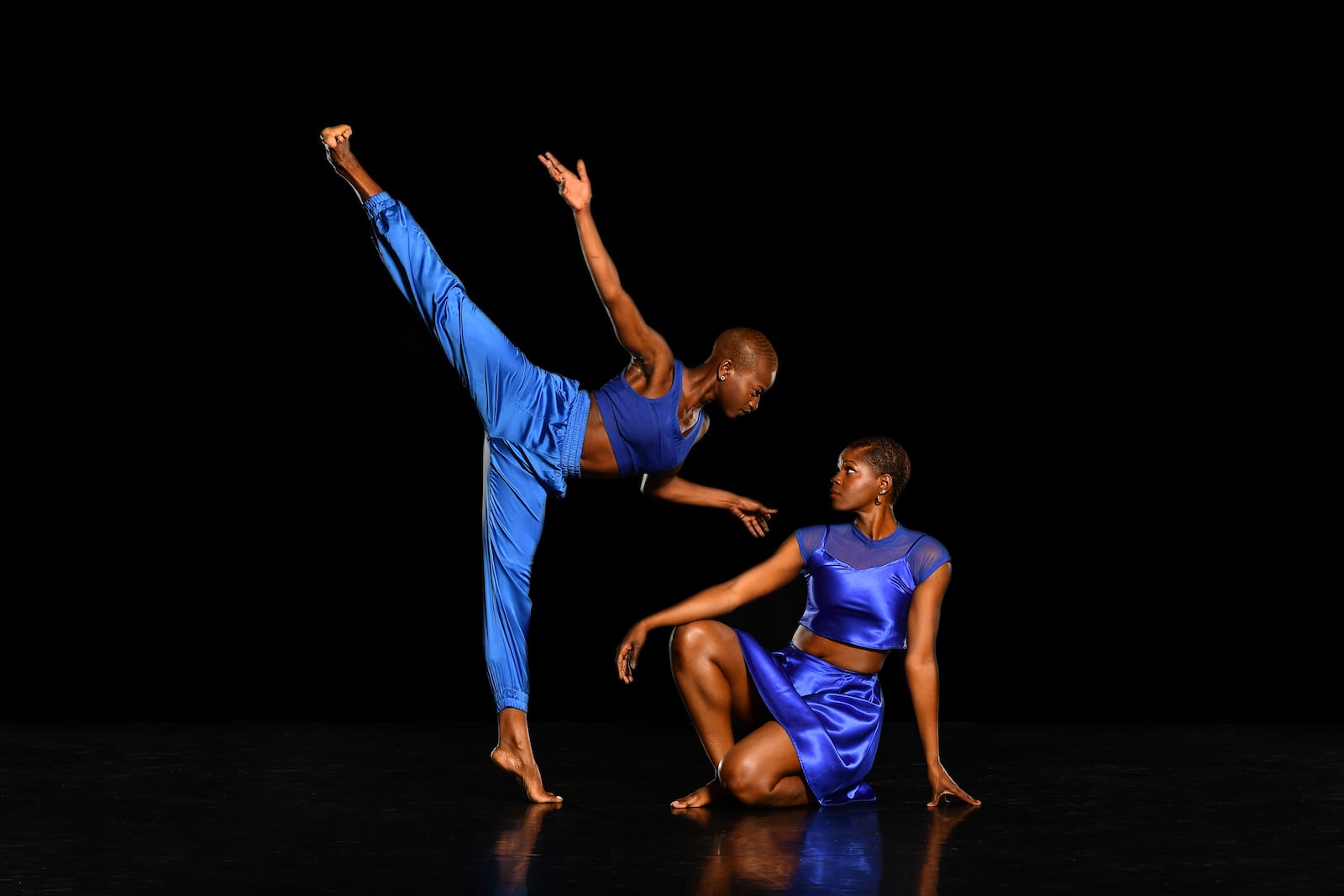 Sadale Warner and Qarrianne Blayr in the 2023 DCDC world premiere of Tommie-Waheed Evans' "Home/An Untitled Portrait," which will be presented in "Remember the Time" Oct. 26-27 at the Victoria Theatre. PHOTO BY BEN JACKSON