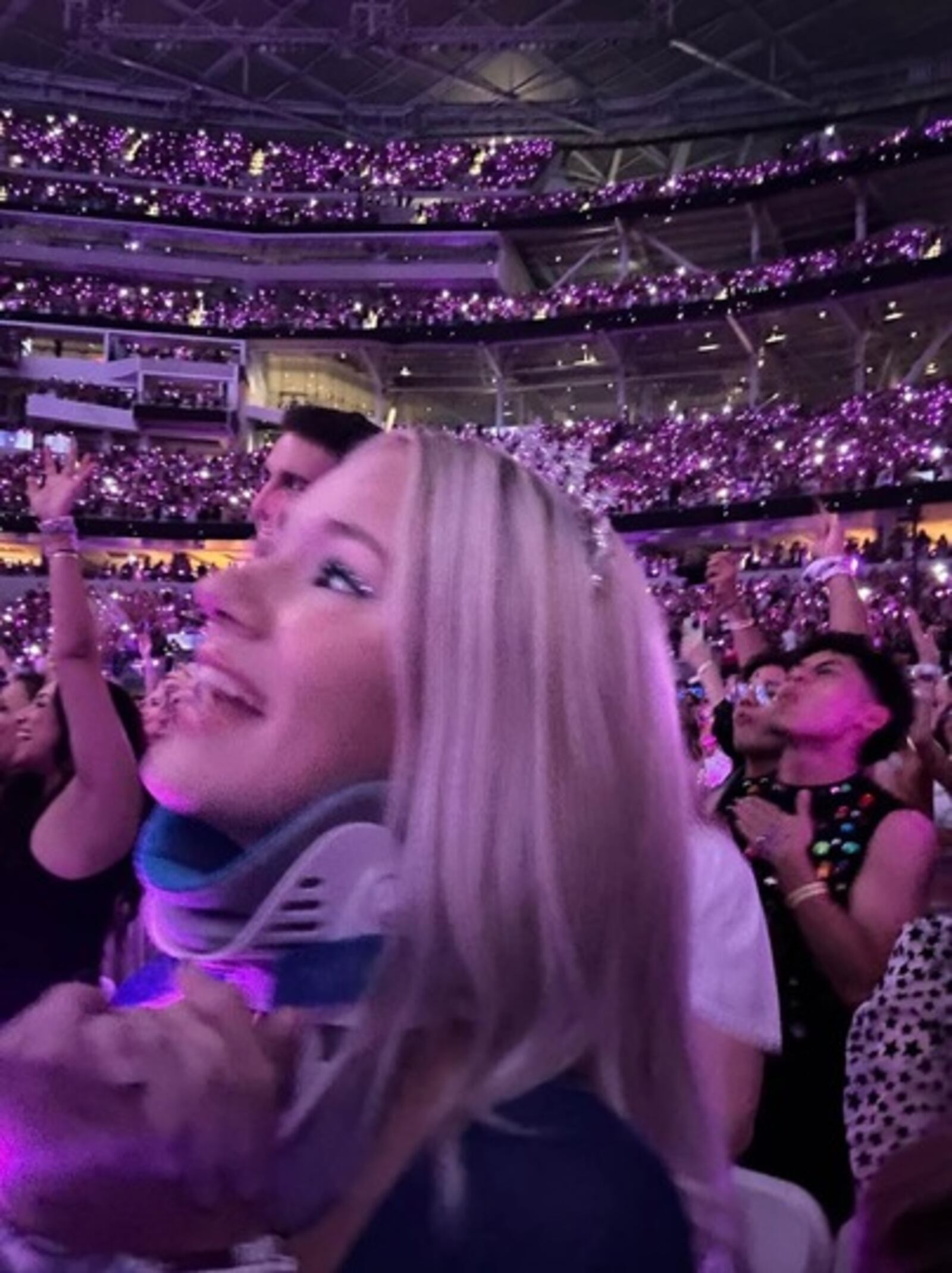 Valley View teen Olivia Kozuszek seeing Taylor Swift in concert in Los Angeles after she suffered a traumatic fall last year. COURTESY OF DAYTON CHILDREN'S