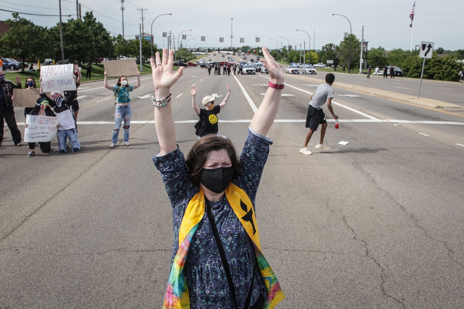 PHOTOS: Tear gas used during Beavercreek protest at busy intersection