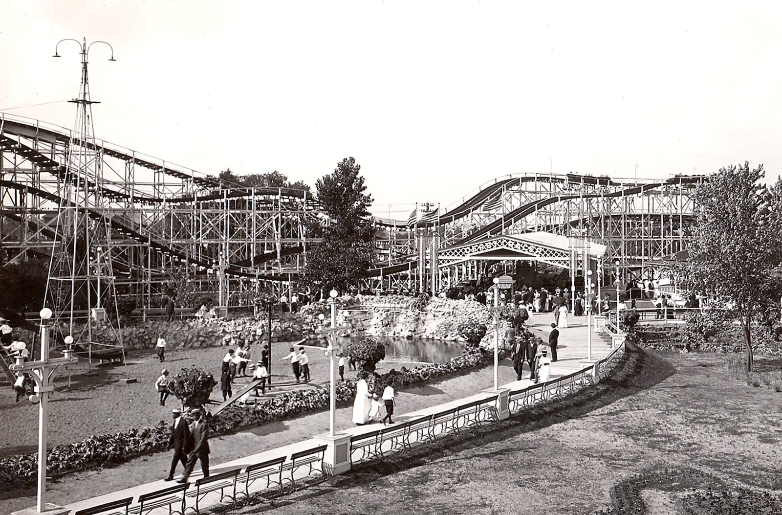 Lakeside Amusement Park opened at Gettysburg and Lakeview Avenues in Dayton during the summer of 1890. DAYTON DAILY NEWS ARCHIVE